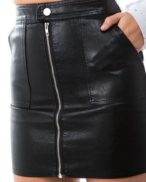 Image of Daisy Faux Leather Skirt 