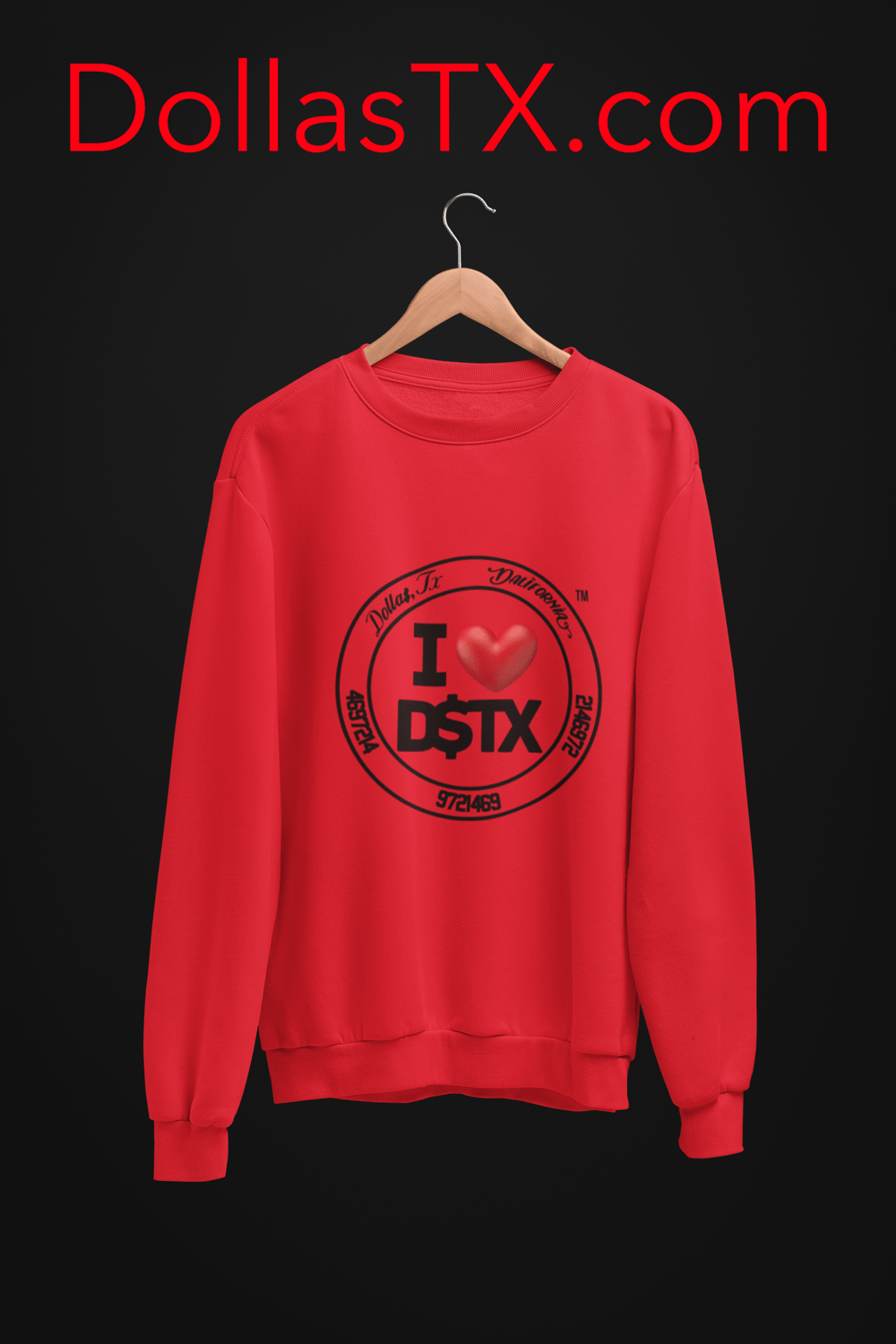 Image of I ❤️ DSTX™️ Red Crewneck