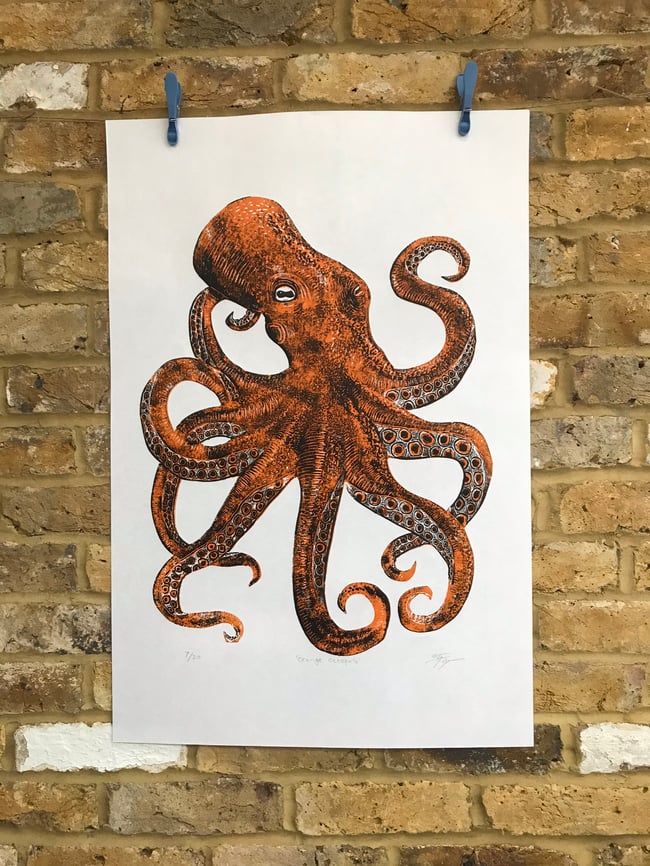 Orange Octopus (edition 7 of 20)