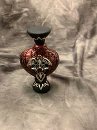 Image 5 of Potion bottle red polymer clay with bat and cross