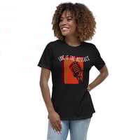 Image 3 of Women's Love is the Message relaxed fit Tee - available in black, grey, or white