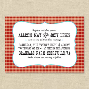 Image of {Allison} Western Picnic Wedding Invitation