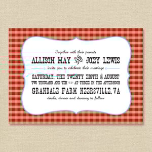 Image of {Allison} Western Picnic Wedding Invitation
