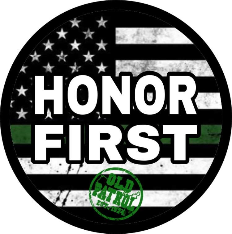 Image of HONOR FIRST ~ GREEN LINE DECAL