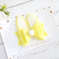 Image 1 of Yellow Glitter Bunny Bow