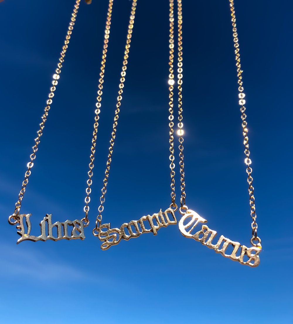 Image of Birth Sign Necklaces 