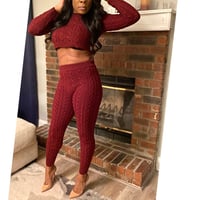 Image 4 of Wine Down Knit Set