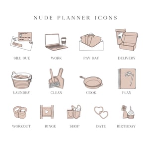 Image of Nude Planner Icons