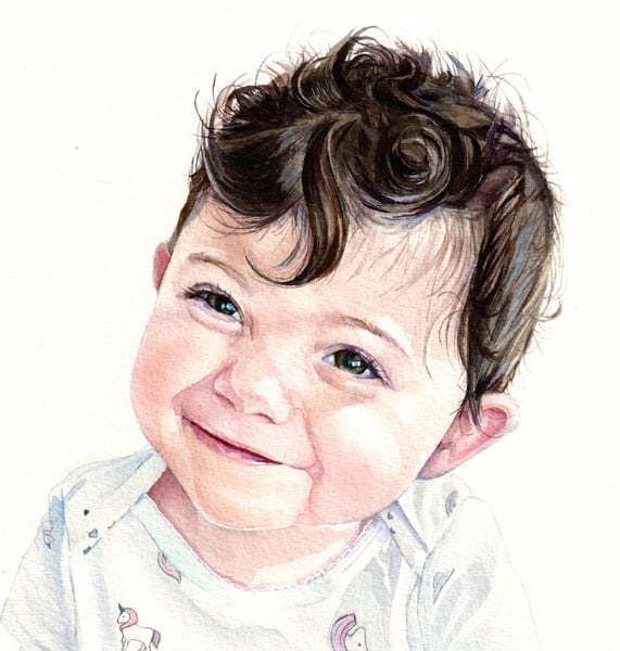 Image of Custom 8"x8" Baby Portrait