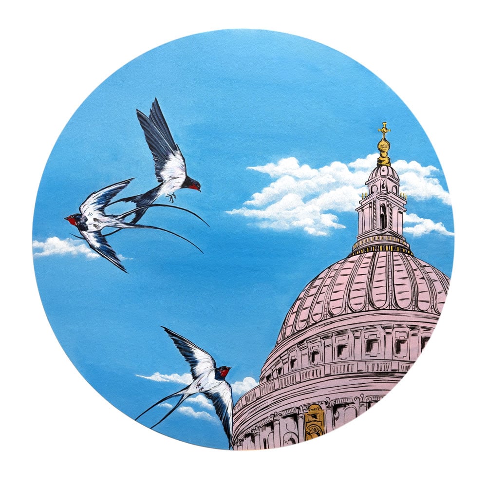 Image of "Swallows Over St Paul's" - From the CityLife Collection 