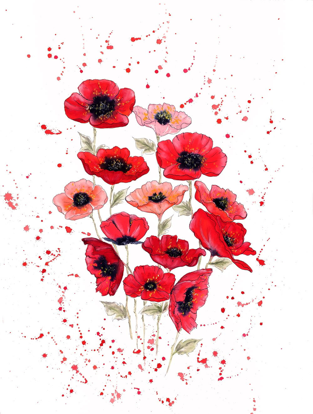 Image of "Poppy Bouquet" - From The CountryLife Collection