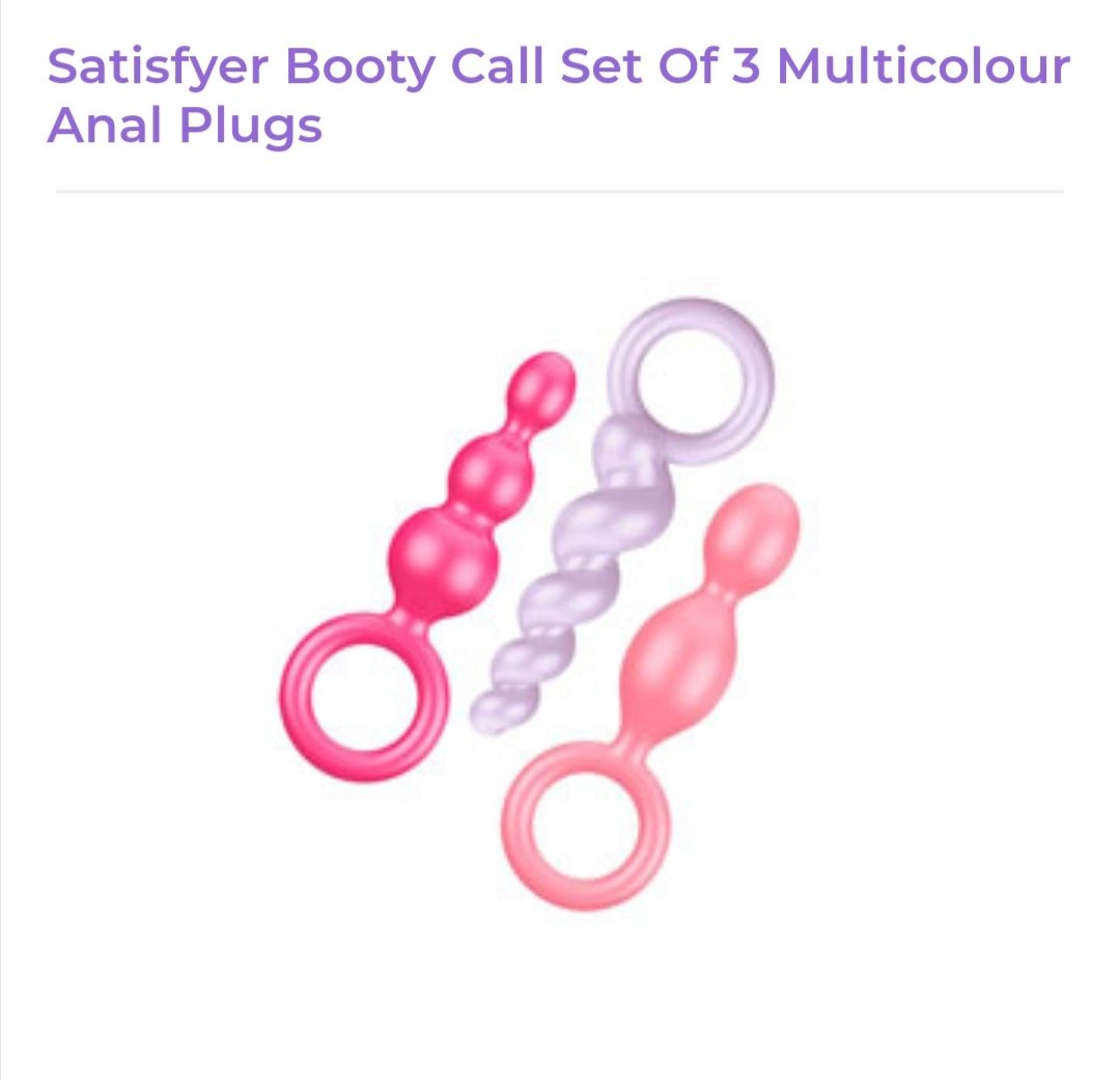 Image of Satisfyer Booty Call Set Of 3 Multicolour Anal Plugs