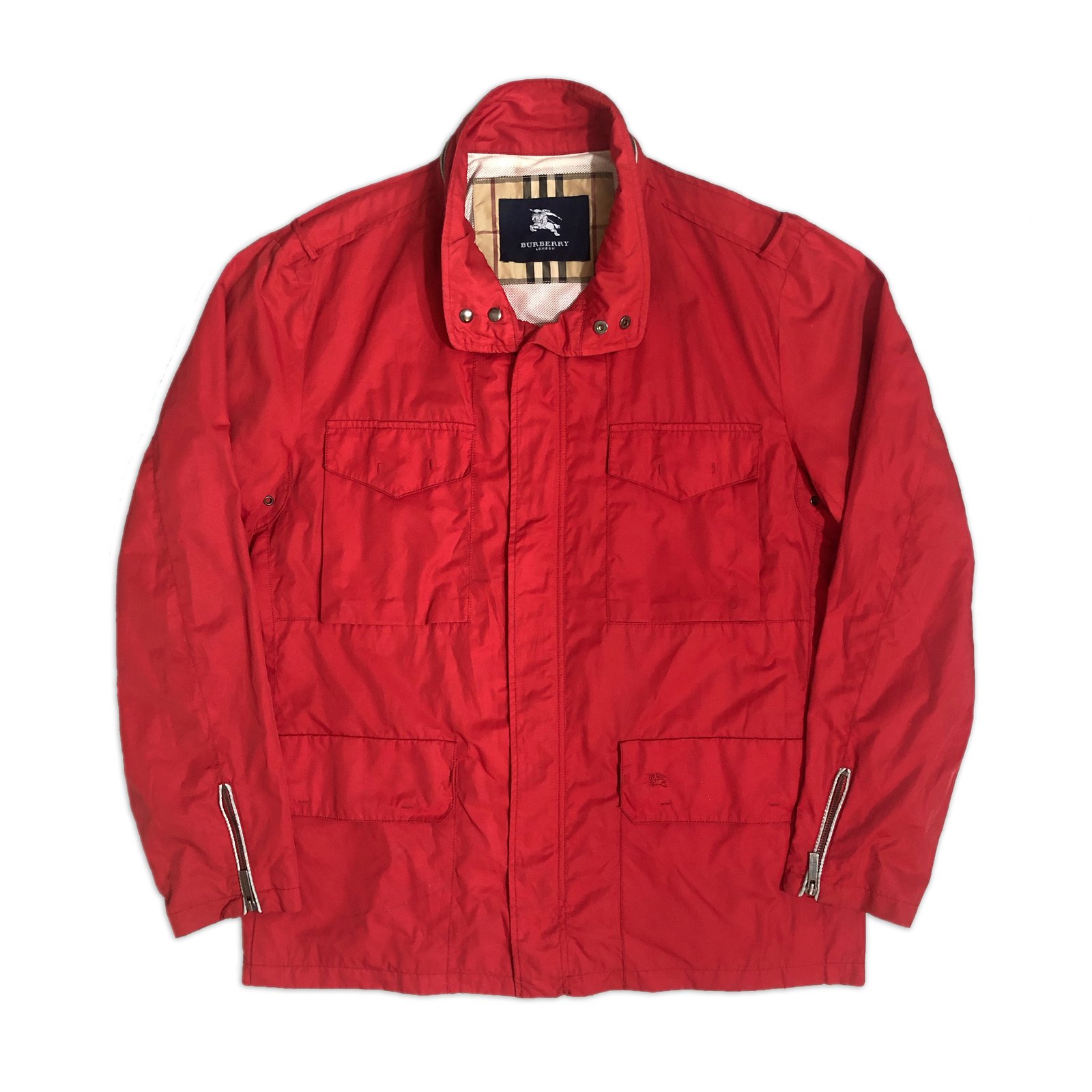 Burberry jacket mens deals red