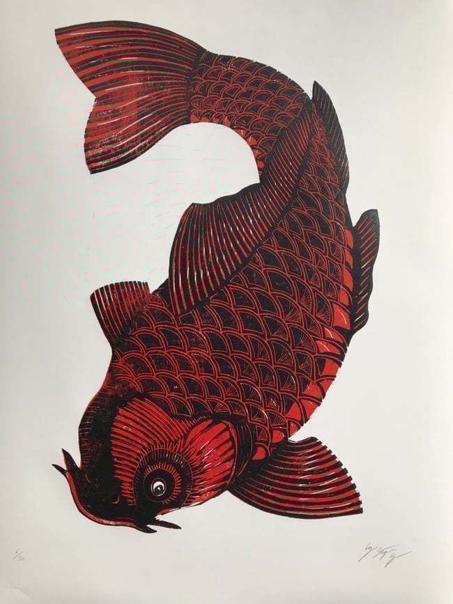 Red Koi (left facing)