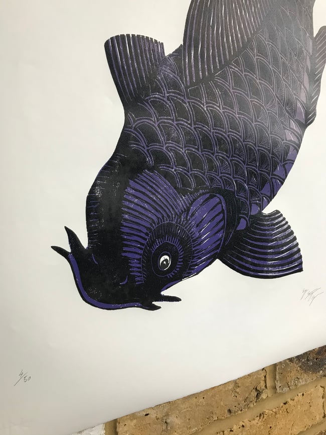 Purple Koi (left facing)