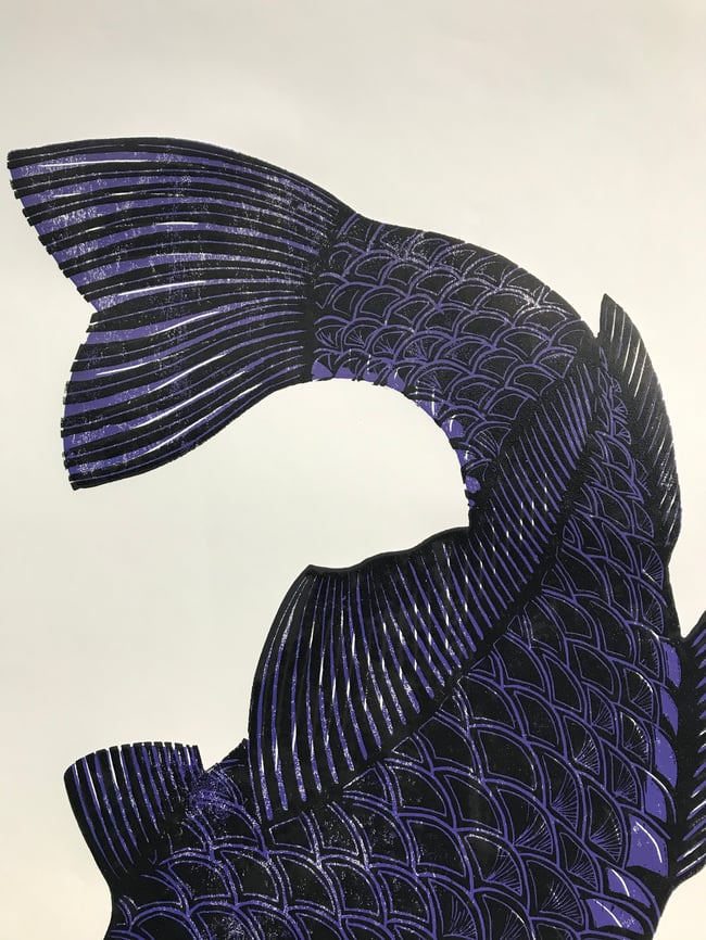 Purple Koi (left facing)
