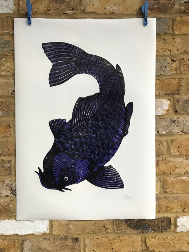 Purple Koi (left facing)