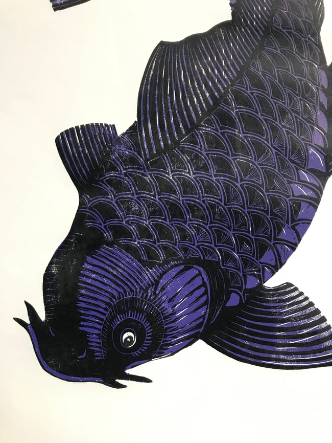Purple Koi (left facing)