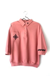 Image of all sevens collar shirt in mauve 