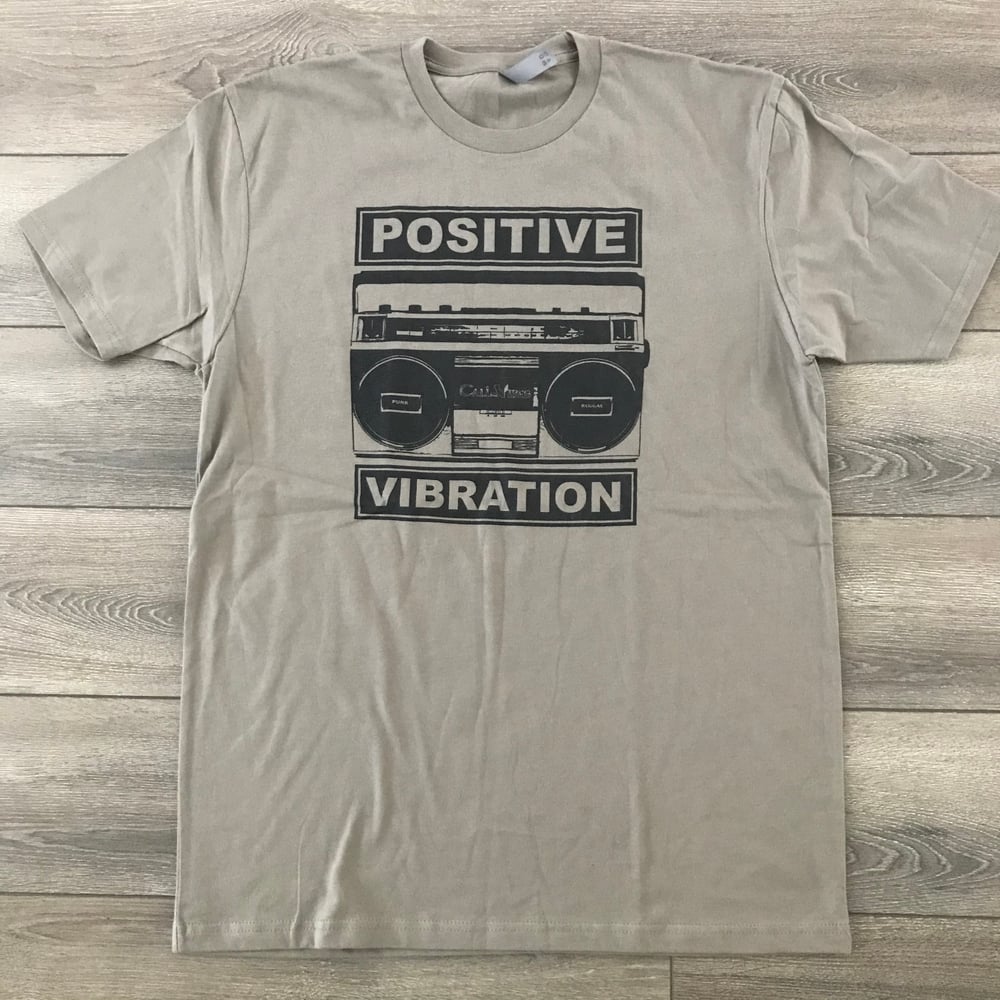 Image of Positive Vibration Radio Warm Grey Shirt