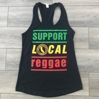 Support Local Reggae Classic Womens Black Tank Top