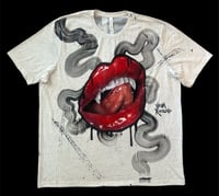 Image 1 of “HOT BLOODED” CUSTOM HAND PAINTED T-SHIRT 3XL