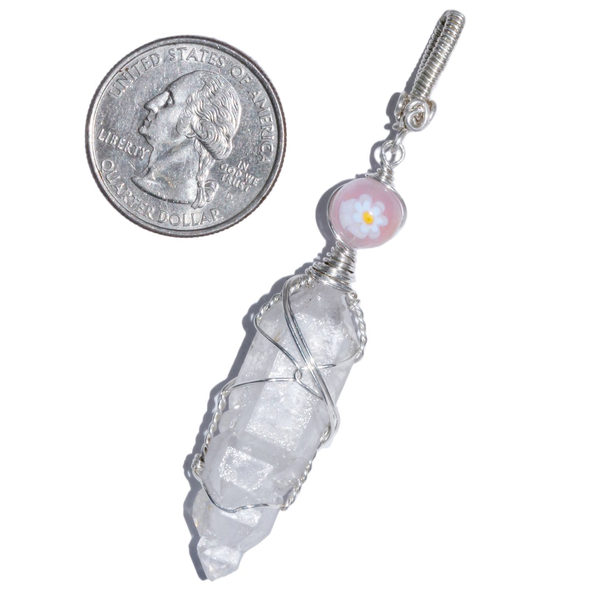 Fairy Castle Quartz Crystal Handmade Sterling Silver Pendant