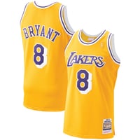 Kobe Bryant 8 Lakers Jersey Yellow Throwback