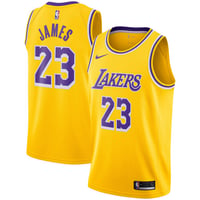 LeBron James 23 Lakers Jersey Yellow