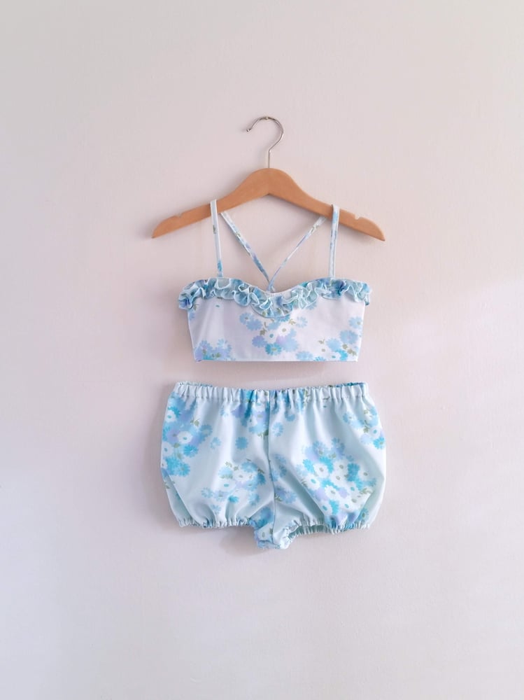 Image of Bluebell Sunsuit - OOAK 3/4T