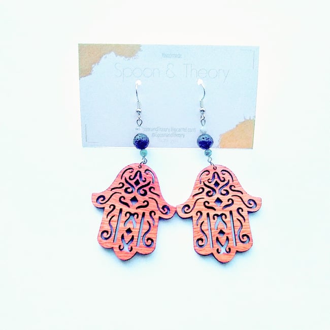 Hamza Essential Oil Diffuser Earrings