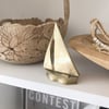 Small Solid Brass Sailboat