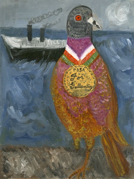 Image of Cher Ami. Limited edition print.