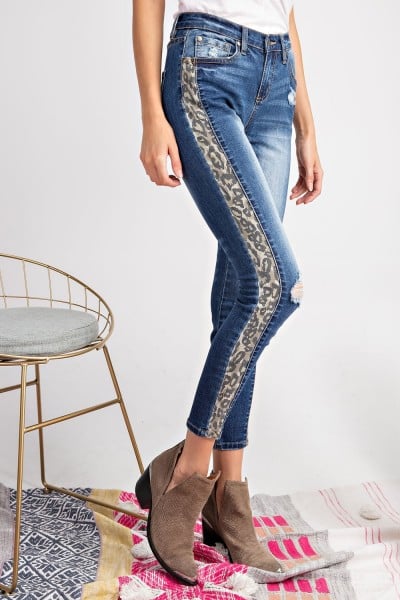 Image of Leopard Pattern Jeggings 