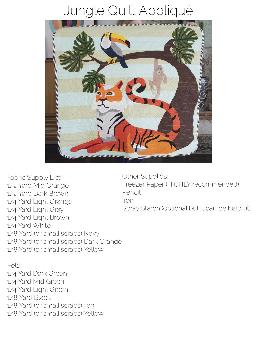 Jungle Quilt Applique
