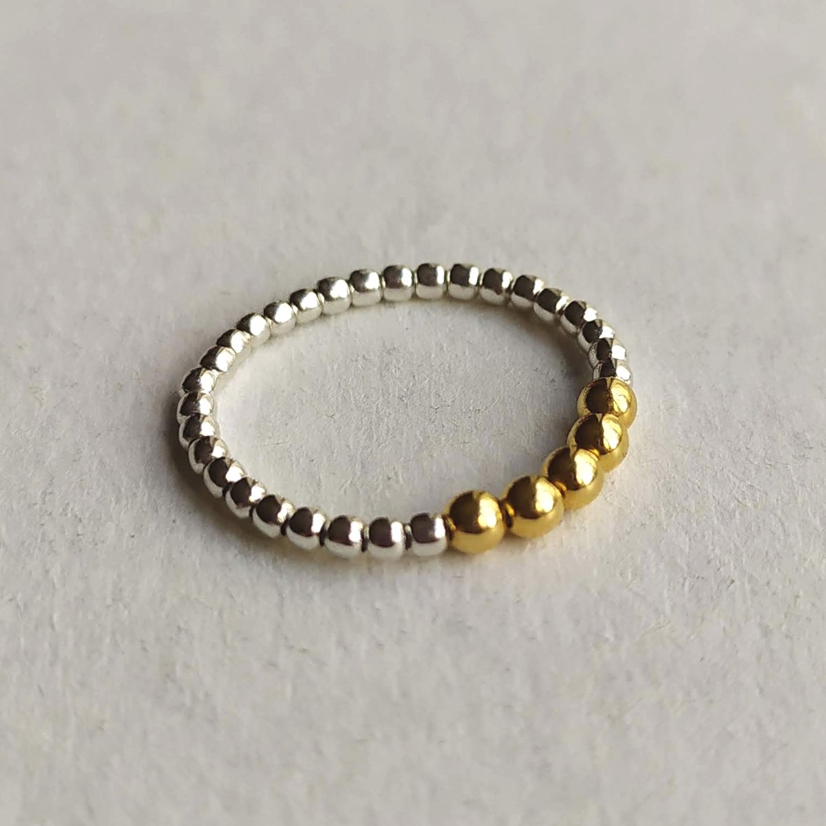 Image of Bague Plaqué Or et Argent "Lux II"