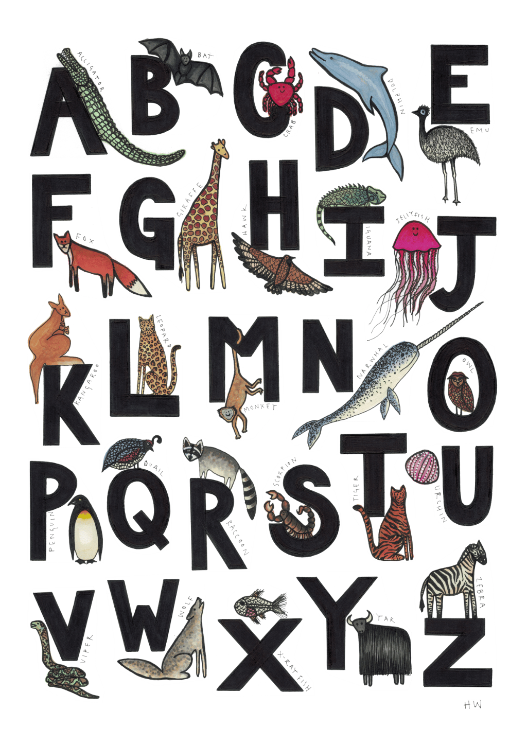 ANIMAL ALPHABET PRINT