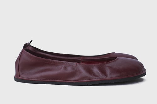 Image of Lotus in Burgundy - Leather Ballet flats