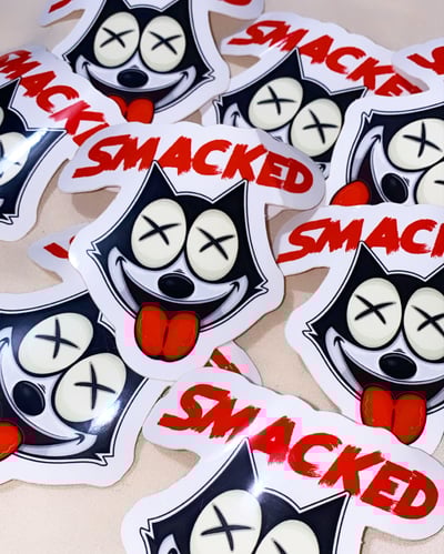 Image of “Smacked Feline” Sticker Slaps 