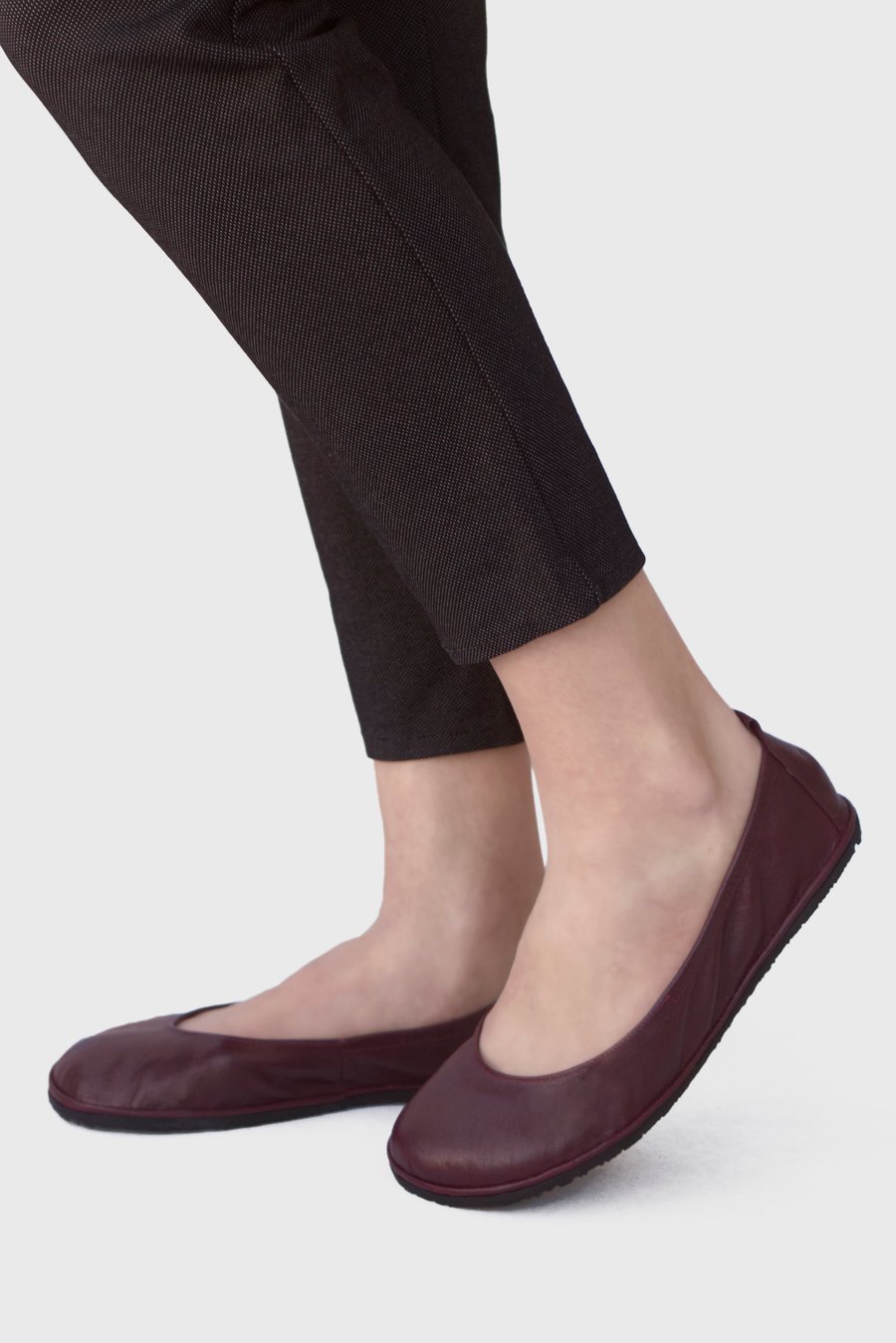 Image of Lotus in Burgundy - Leather Ballet flats
