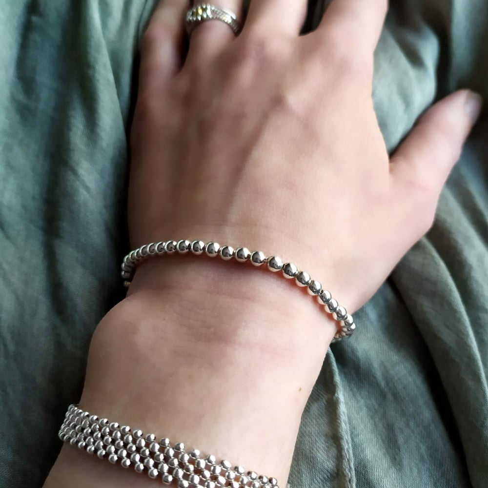 Image of Bracelet boules argent "Alix"
