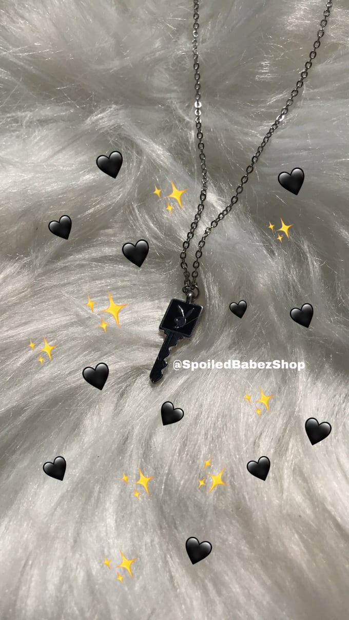 Image of Black Playboy Key Necklace