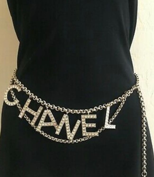 CHANEL, Accessories, Authentic Chanel Gold Metal Leather Belt