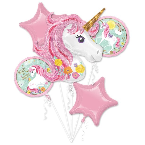 Image of Believe In Unicorns Balloon Bunch