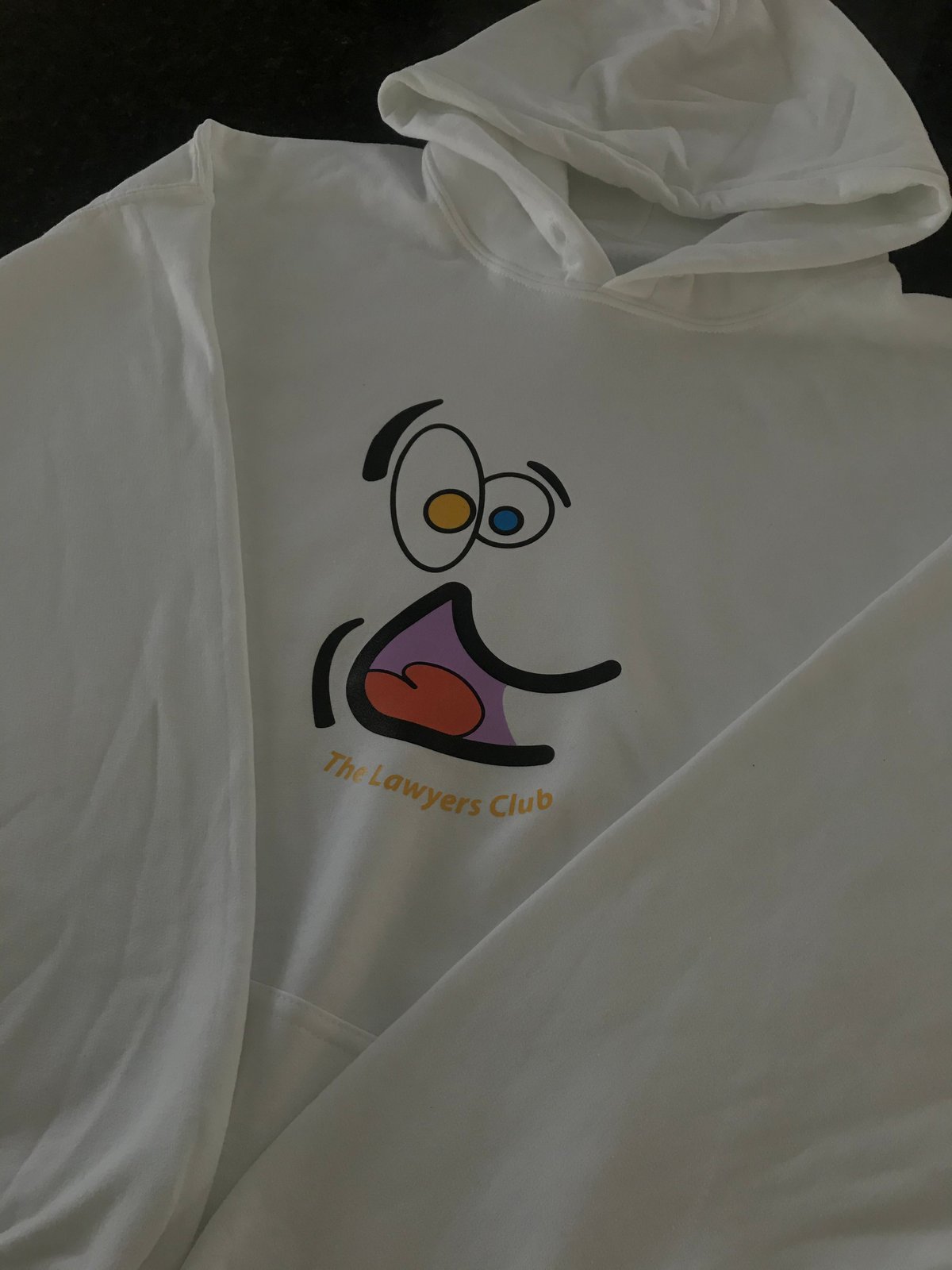 Image of Hoodie à logo blanc