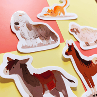 Image 2 of Barn Animals Sticker Set