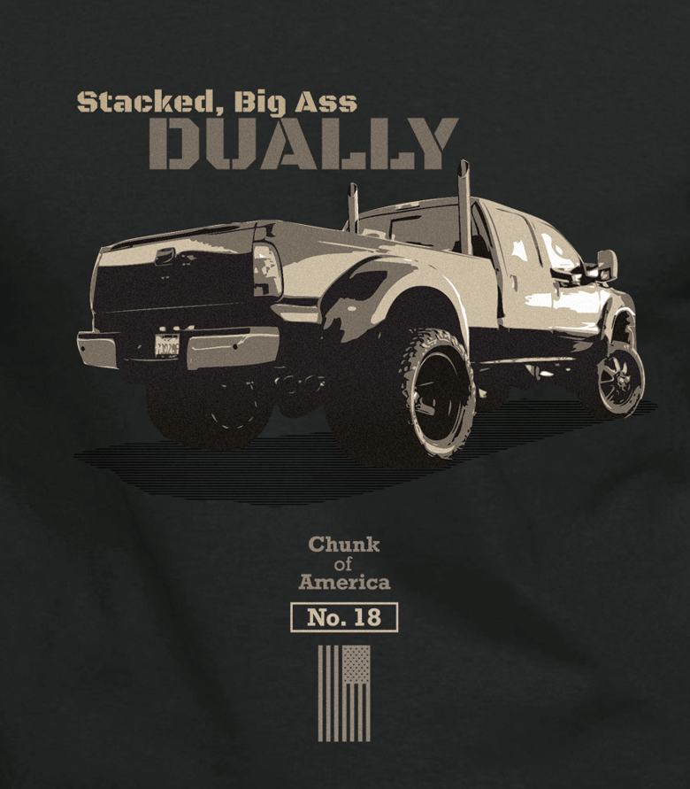 Image of Stacked, Big Ass Dually / CoA No. 18 T-Shirt