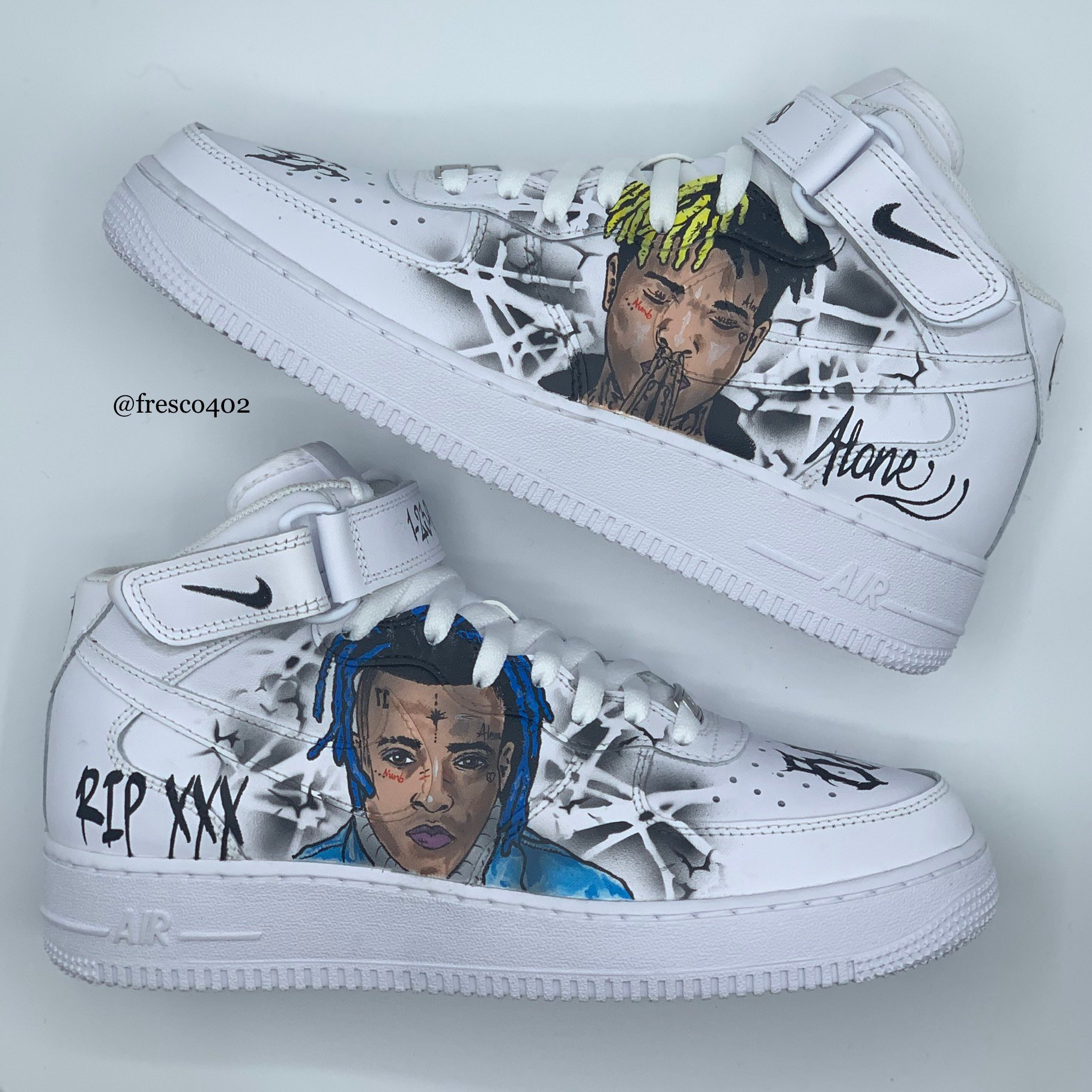 XXXTentacion Custom AF1s mids Fresco Customs