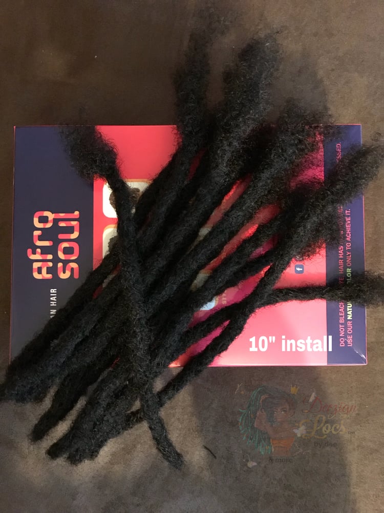 Image of #1 Color Jet Black 100% Human Hair Dreadlocks Extensions 
