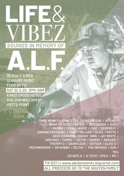 Image of *PRESALE TICKETS CLOSED** - Life & Vibez of A.L.F. - Saturday 22nd February 2020 @ Kings Cross Hotel